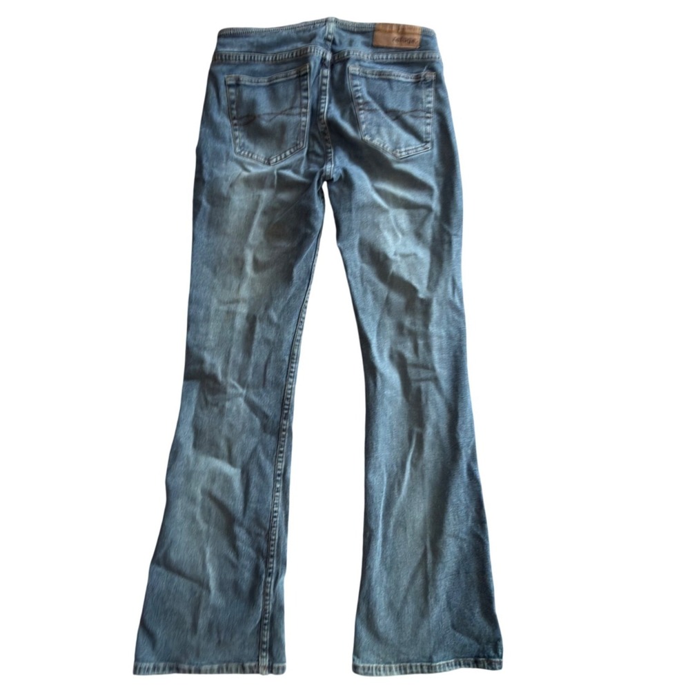 Vintage Y2K Refuge Grommet Detail Flare Jeans Blue Denim Size 5 2000s Aesthetic - Picture 2 of 7